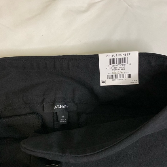 Alfani Lace Hem Slim Leg Black - Picture 3 of 4